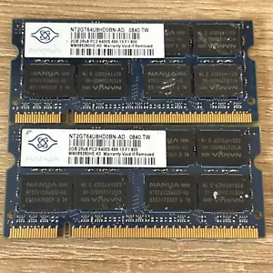 Nanya 4GB(2GBx2) DDR2, 800Mhz, CL6, SODIMM PC2-6400S-666-13-F1 - Picture 1 of 2