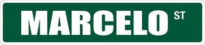 *Aluminium* Marcelo 4" x 18" Metall Neuheit Straßenschild SS 2497 - Bild 1 von 1
