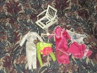 Mixed VINTAGE BARBIE Lot Clothing + Barbie House Chair + Teeny Credit Card