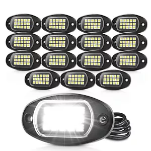 16 Pods White Rock Lights 6000K Pure White Rock Lights IP67 Wasserdicht UnderG... - Bild 1 von 12