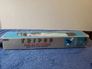 Vintage Kmart Focal Tripod w/ Two-Way Panhead #20-08-43 Extends to 53 3/4" - Picture 1 of 7