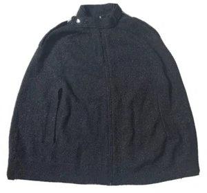 Preowned- BCBG MaxAzria Sleeveless Wool Blend Full Zip Poncho Womens (Size S) - Picture 1 of 9