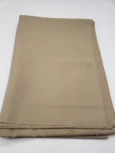 Truly Vintage Tan Brown Broadcloth  Fabric Uncut  3 Yds + 22" Wide Heavyweight  - Picture 1 of 6