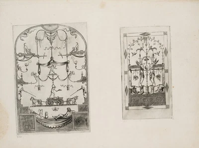 E. VICO (1523-1567), Groteske Wandfüllung mit Figuren, um 1573, KSt. Renaissance - Bild 1 von 4