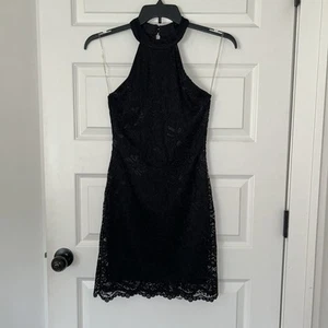 New NWT Charlotte Russe Dress Size S Small Black Lace - Picture 1 of 4