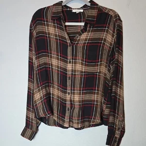 Beach Lunch Lounge Button-Down Tartan Plaid Shirt - Picture 1 of 7