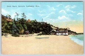 1920-40's NORTH BEACH EPWORTH LUDINGTON MICHIGAN VINTAGE POSTCARD - Picture 1 of 2
