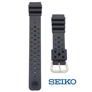 Seiko Band DAL2BP New Genuine SEIKO 19mm Urethane Diver Black Official Product - Picture 1 of 1