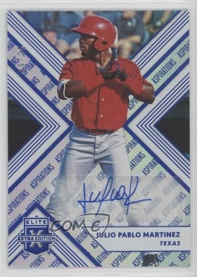 2018 Panini Elite Extra Edition Aspirations Blue /25 Julio Pablo Martinez Auto - Image 1 of 2