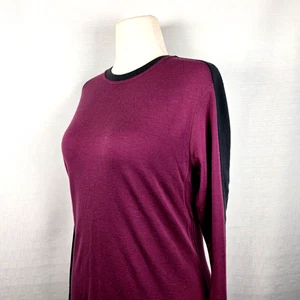 Steinbock lila Rundhals Pullover Damen L Merinowolle Sweater Gorpcore Outdoor - Bild 1 von 8