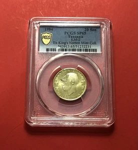 1984- TANZANIA- UNCIRCULATED 20 SEN COIN, GRADED BY PCGS SP65. . - Picture 1 of 4