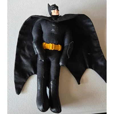 1989 Applause Batman 8" Plush Toy Retro DC Comics Doll Missing Chest Emblem - Image 1 of 4
