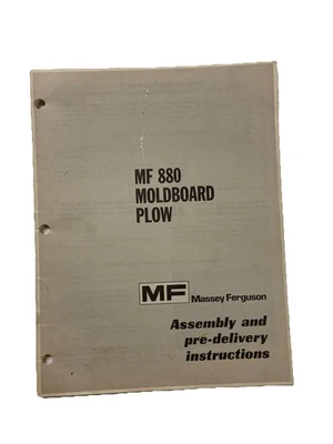 Libro manual de operadores Massey Ferguson MF 880 moldeboard arado 1448098M3 Foto 1 de 4
