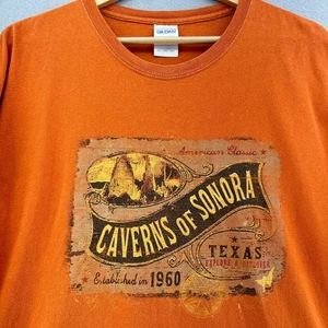 2007 Caverns of Sonora Texas Tee Orange Mens 2XL American VTG Street Western Y2K - Picture 1 of 8