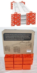 12 Stück Touri Stapelbar Orange Kunststoff Tür Maler Ständer/Regale ~ Neu im Karton - Bild 1 von 14