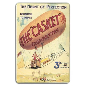 Anuncio de cigarrillo globo vintage: encanto retro en letrero de aluminio - Imagen 1 de 1