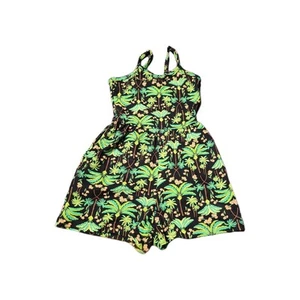Girl's Old Navy Summer Romper Elastic Waist Thin Green/Black Sz XS (5) EXC. Cn - Picture 1 of 3