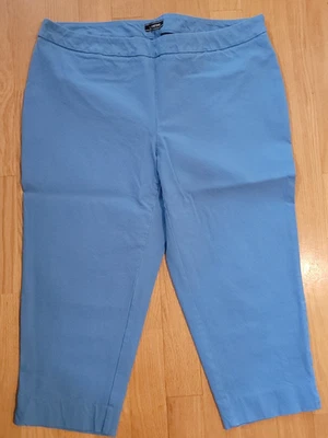 Pantalones elásticos Lands' End Plus 22W azules tiro alto al tobillo para mujer Foto 1 de 3