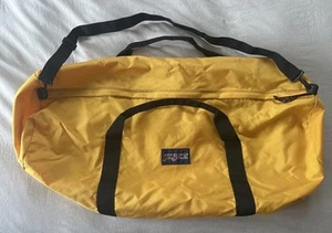 Vintage 90s JanSport XL Duffle Bag Yellow Shoulder Strap Made In USA 34x13x13 - Picture 1 of 6