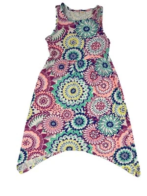 Vestido sin mangas Gymboree para niñas, flores multicolores, talla M 7/8 Foto 1 de 4