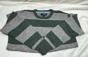 VTG Billabong Green Striped Sweater Mens XL Wool Blend Sleeve Skate Y2K - Picture 1 of 8