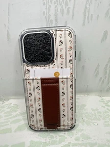 Walli iPhone 16 Pro Wallet Phone Case Wildflower Print Adjustable Finger Strap - Picture 1 of 5