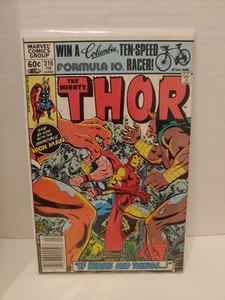 The Mighty Thor #316 Iron Man Appearance 1982 Vintage Comic Book Low Grade - Picture 1 of 10