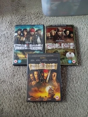 Pirates Of The Caribbean Trilogy On DVD. Great Condition. - Image 1 of 4