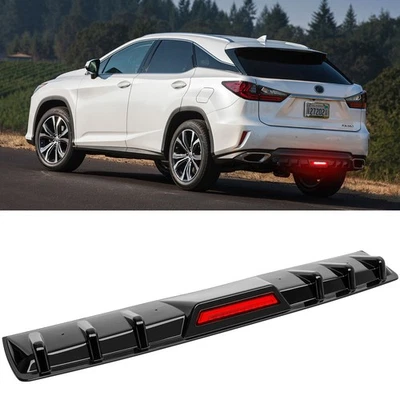 For Lexus RX300 RX330 RX350 Rear Bumper Diffuser + Brake LED Light Gloss Black - Image 1 of 4