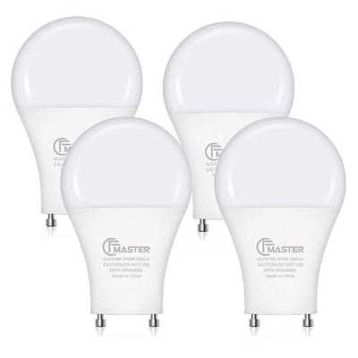 GU24 LED Light Bulb, 5000K Daylight, 9W(100W Equivalent), 800 Lumens, A19 Sha... - Image 1 of 4