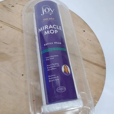 JOY MANGANO MIRACLE MOP LOT OF 6 NEW Joy Mangano The New Miracle Mop Refill Replacement Heads Case