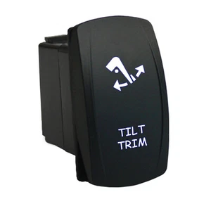 TILT TRIM 6M51WM Marine Rocker Switch 12V LED white MOMENTARY marine boat wat... - Picture 1 of 1