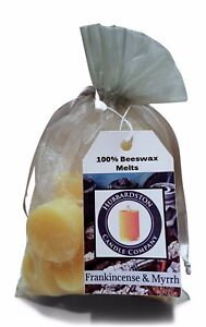 6 Piece Frankincense & Myrrh Scented Beeswax Melts by Hubbardston Candle Co 