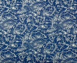 TOMMY BAHAMA SOUTH SEAS NAUTICAL BLUE OUTDOOR INDOOR MULTIUSE FABRIC BTY 54"W