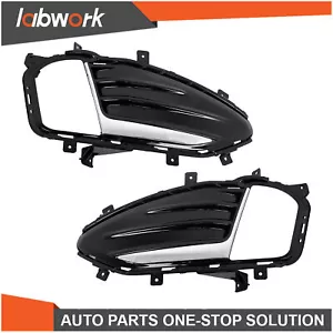 Labwork Front Fog Light Lamp Cover Trim Bezel For 2019-2022 Ford Edge Left+Right - Picture 1 of 12