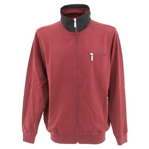 HAJO Herren Sweatjacke Sportjacke Trainingsjacke bordeaux rot 26458 - Picture 1 of 2