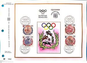 Hoja 1er Día Mónaco 1972Xx Olimpiadas Munich