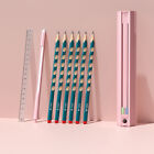 Cute Pencil Box Hexagonal with 6 Pencils Standing Pen Holder Multi-Function S1Z9