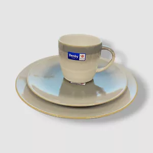 Denby Gray Modus Ombre 3Pc Place Setting - Picture 1 of 8