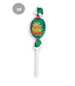 918019 8 X 18.4g LOLLIPOP CHARMS WHAT A MELON BLOW POP HARD SWEET BUBBLE GUM - Picture 1 of 1
