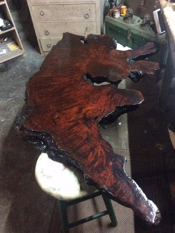 Vintage California Redwood Burl Coffee Table/slab Live Edge, Old Growth Antique Cover