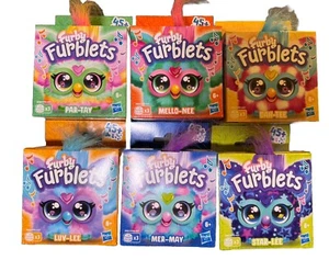 Furby Furblets Electronic Mini Plush Complete Set of 6 Speaks Furbish Harmonize - Picture 1 of 16