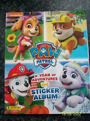 Paw Patrol A Year Of Adventures Sticker Album Panini Nickelodeon Complete Book - Image 1 of 4