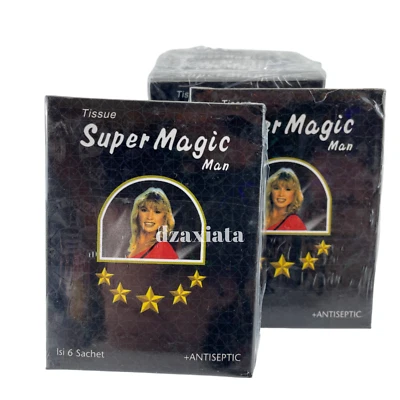 3 Cajas Tejido Super Magic Man Plus Antiséptico para Sexo Largo y Eyaculación Retardada Foto 1 de 4