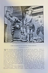 1900 Talladores Españoles de Madera Zarzillo Capilla del Condestable Iglesia Jesuita Murcia - Imagen 1 de 6