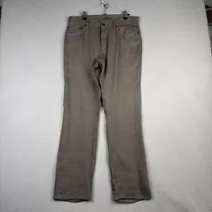 Pantalones John Varvatos Para Hombres 32R Nuez moscada Calavera Calce Recto 5 Bolsillos Mezcla de Lino NUEVO - Imagen 1 de 13