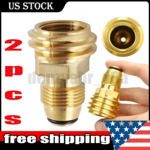 2PCS POL to QCC1 Propane Tank Adapter 100 lb LP Tank Valve to Type-1 Fitting US - Picture 1 of 8