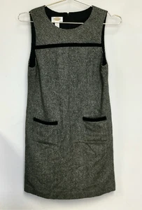 Talbots Petites Damen schwarz weiß Fischgrätmuster Wolle Etuikleid Größe 4 - Bild 1 von 11