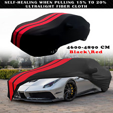 Red/Black Indoor Car Cover Stain Stretch Dustproof For Ferrari 488 599 SF90