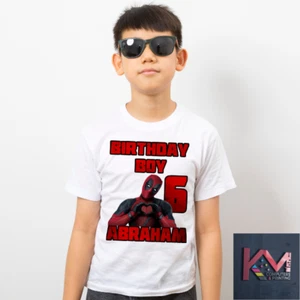 Deadpool Custom T-shirt - Personalized Birthday Shirt - Graphic Print - Picture 1 of 2
